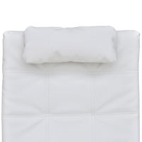Sedia a Sdraio con Cuscino Bianca in Similpelle 242217
