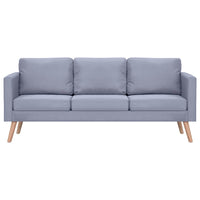 Divano a 3 Posti in Tessuto Grigio Chiaro  cod mxl 9881