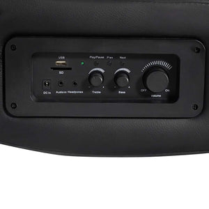 Sedia a Dondolo con Musica Nero e Blu in Similpelle 241959