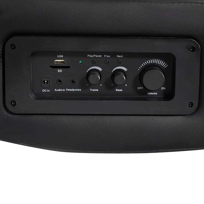 Sedia a Dondolo con Musica Nero e Blu in Similpelle 241959