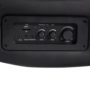 Sedia a Dondolo con Musica Nero e Verde in Similpelle 241962