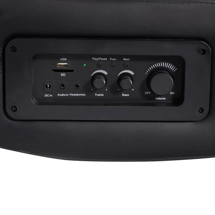 Sedia a Dondolo con Musica Nero e Verde in Similpelle 241962