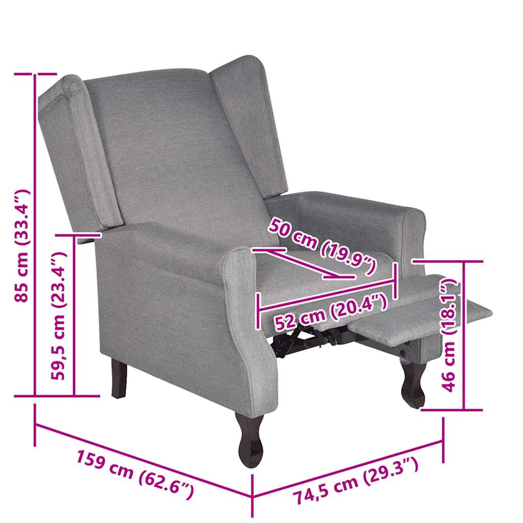 Poltrona Grigia in Tessuto 242206