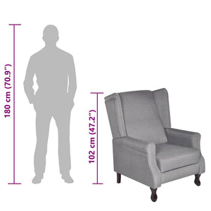 Poltrona Grigia in Tessuto 242206