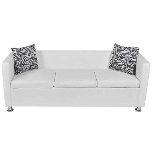 Divano letto 3 posti trasformabile soggiorno letto ospiti divano letto pieghevole per soggiorno interni casa sedili pelle sintetica bianca 02_0020696