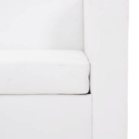 Divano a 3 Posti in Similpelle Bianca  cod mxl 7703