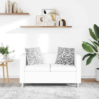 Divano a 2 Posti in Similpelle Bianco   cod mxl 13816