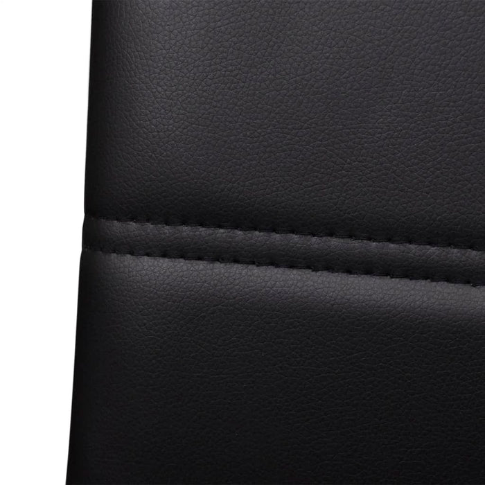 Sedie da Pranzo a Sbalzo 4 pz Nere in Similpelle 242290