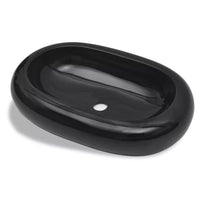 Lavabo ovale in ceramica 63 x 42 cm per bagno nero 02_0002495