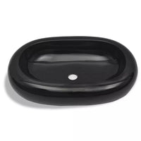 Lavabo ovale in ceramica 63 x 42 cm per bagno nero 02_0002495