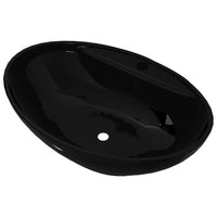 Lavabo ovale con foro troppopieno/rubinetto in ceramica per bagno nero 02_0002496