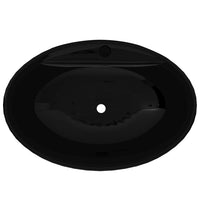 Lavabo ovale con foro troppopieno/rubinetto in ceramica per bagno nero 02_0002496
