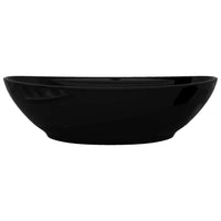 Lavabo ovale con foro troppopieno/rubinetto in ceramica per bagno nero 02_0002496