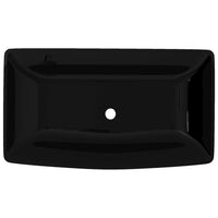 Lavandino da Bagno-Lavabo-Lavello in ceramica nera rettangolare 217225