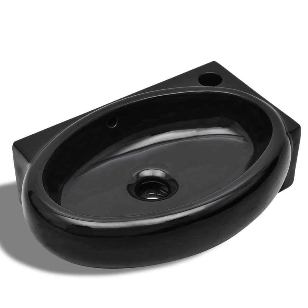 Lavabo con foro troppopieno/rubinetto in ceramica per bagno nero 02_0002500