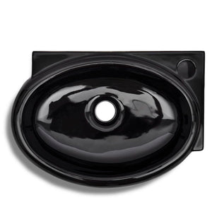 Lavabo con foro troppopieno/rubinetto in ceramica per bagno nero 02_0002500