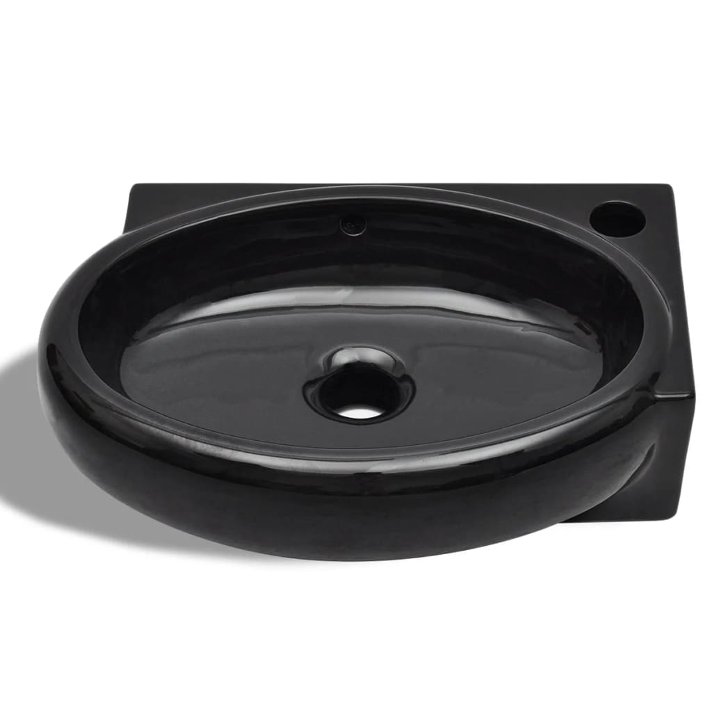Lavabo con foro troppopieno/rubinetto in ceramica per bagno nero 02_0002500