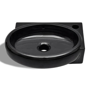 Lavabo con foro troppopieno/rubinetto in ceramica per bagno nero 02_0002500