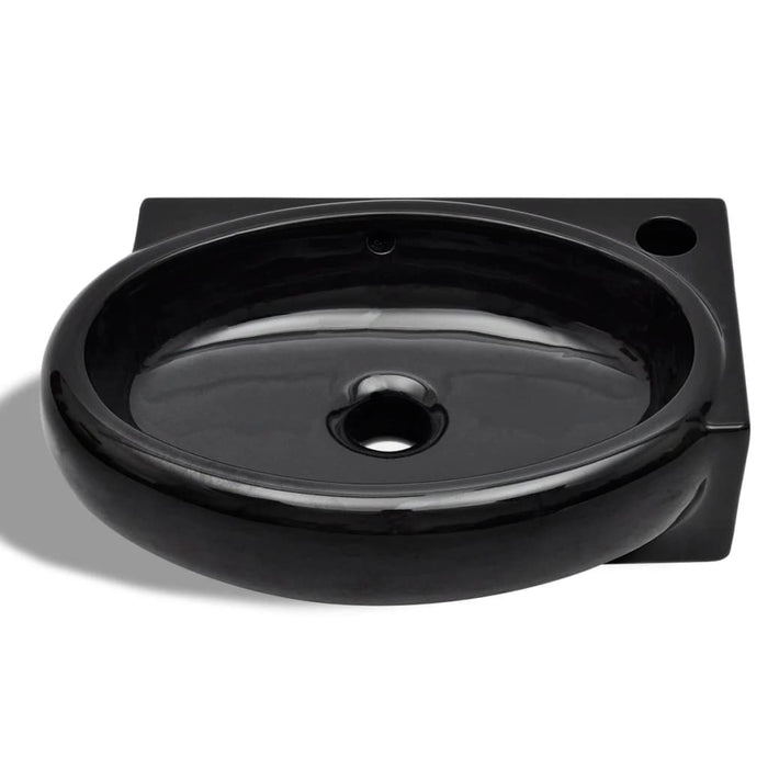 Lavabo con foro troppopieno/rubinetto in ceramica per bagno nero 02_0002500