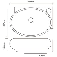 Lavabo con foro troppopieno/rubinetto in ceramica per bagno nero 02_0002500