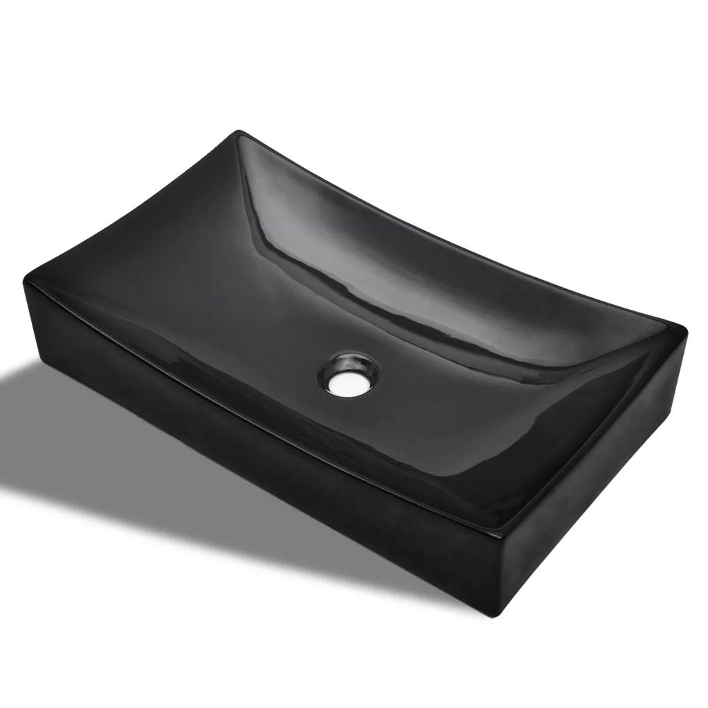 Lavabo rettangolare 65,5 x 39 cm ceramica per bagno nero 02_0002501