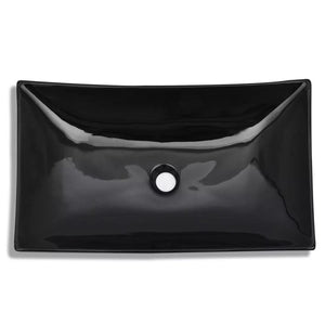 Lavabo rettangolare 65,5 x 39 cm ceramica per bagno nero 02_0002501