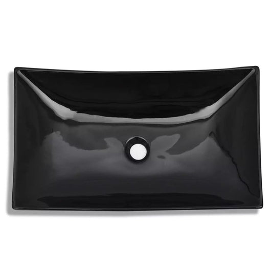 Lavabo rettangolare 65,5 x 39 cm ceramica per bagno nero 02_0002501