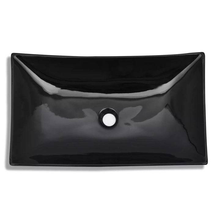 Lavabo rettangolare 65,5 x 39 cm ceramica per bagno nero 02_0002501