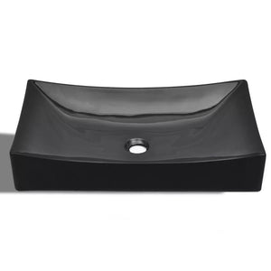 Lavabo rettangolare 65,5 x 39 cm ceramica per bagno nero 02_0002501
