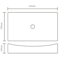 Lavabo rettangolare 65,5 x 39 cm ceramica per bagno nero 02_0002501