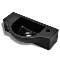 Lavandino Bagno in Ceramica Nera con Foro per Rubinetto cod mxl 51525