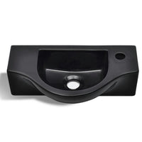 Lavabo lavabo con foro rubinetto in ceramica per bagno cm 45 nero0 2_0002506