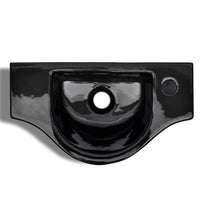 Lavandino Bagno in Ceramica Nera con Foro per Rubinetto cod mxl 51525