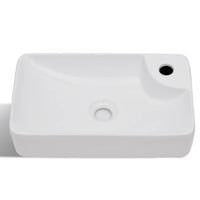 Lavandino Bagno in Ceramica Bianca con Foro per Rubinetto cod mxl 53160