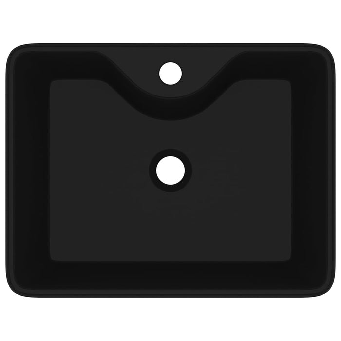 Lavandino Bagno in Ceramica Nera Quadrato con Foro per Rubinetto  cod mxl 40919