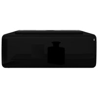 Lavabo rettangolare con foro 38 x 30 cm per bagno in ceramica nera 02_0002516