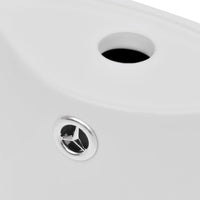 Lavabo con foro troppopieno/rubinetto in ceramica 86 cm per bagno bianco 02_0002517