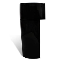 Lavabo con foro troppopieno/rubinetto in ceramica 86 cm per bagno nero02_0002518