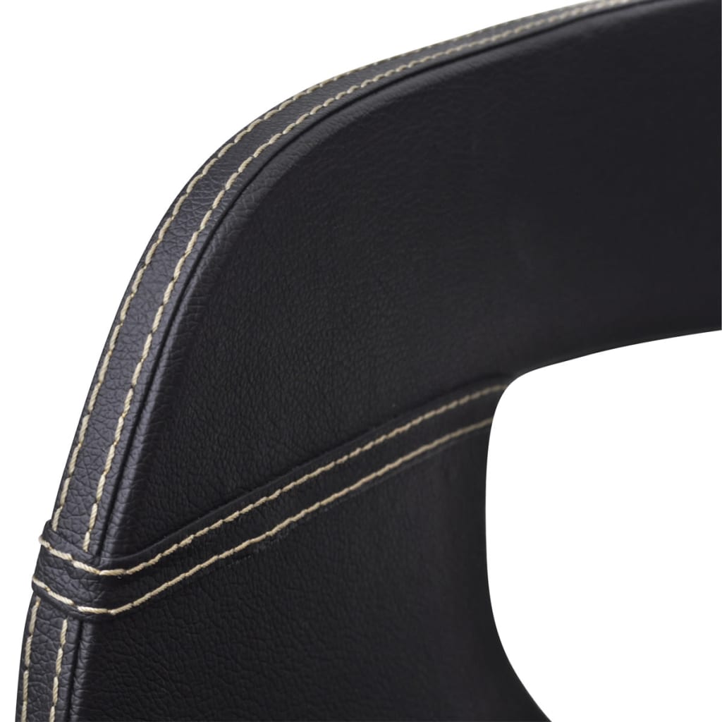 Sedie da Pranzo 2 pz Nere in Legno Curvato e Similpelle 271944