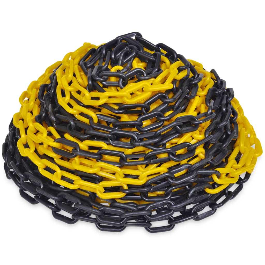 Catena Sicurezza Traffico 30 m Plastica Giallo/Nero cod mxl 59311