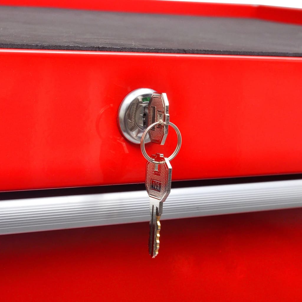 Carrello Portautensili con 7 Cassetti Rosso per Garage 141955