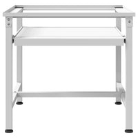 Supporto Lavatrice e Asciugatrice con Mensola Estraibile Bianco 50449