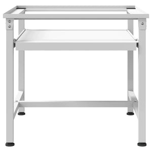 Supporto Lavatrice e Asciugatrice con Mensola Estraibile Bianco 50449