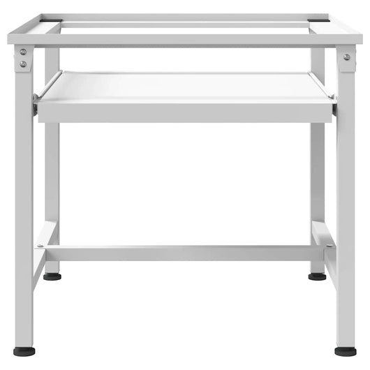 Supporto Lavatrice e Asciugatrice con Mensola Estraibile Bianco 50449