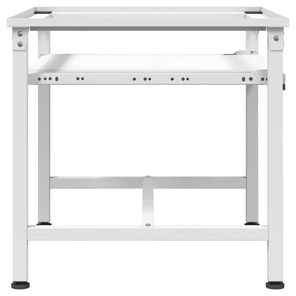 Supporto Lavatrice e Asciugatrice con Mensola Estraibile Bianco 50449