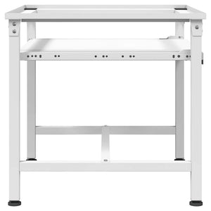 Supporto Lavatrice e Asciugatrice con Mensola Estraibile Bianco 50449