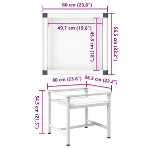 Supporto Lavatrice e Asciugatrice con Mensola Estraibile Bianco 50449