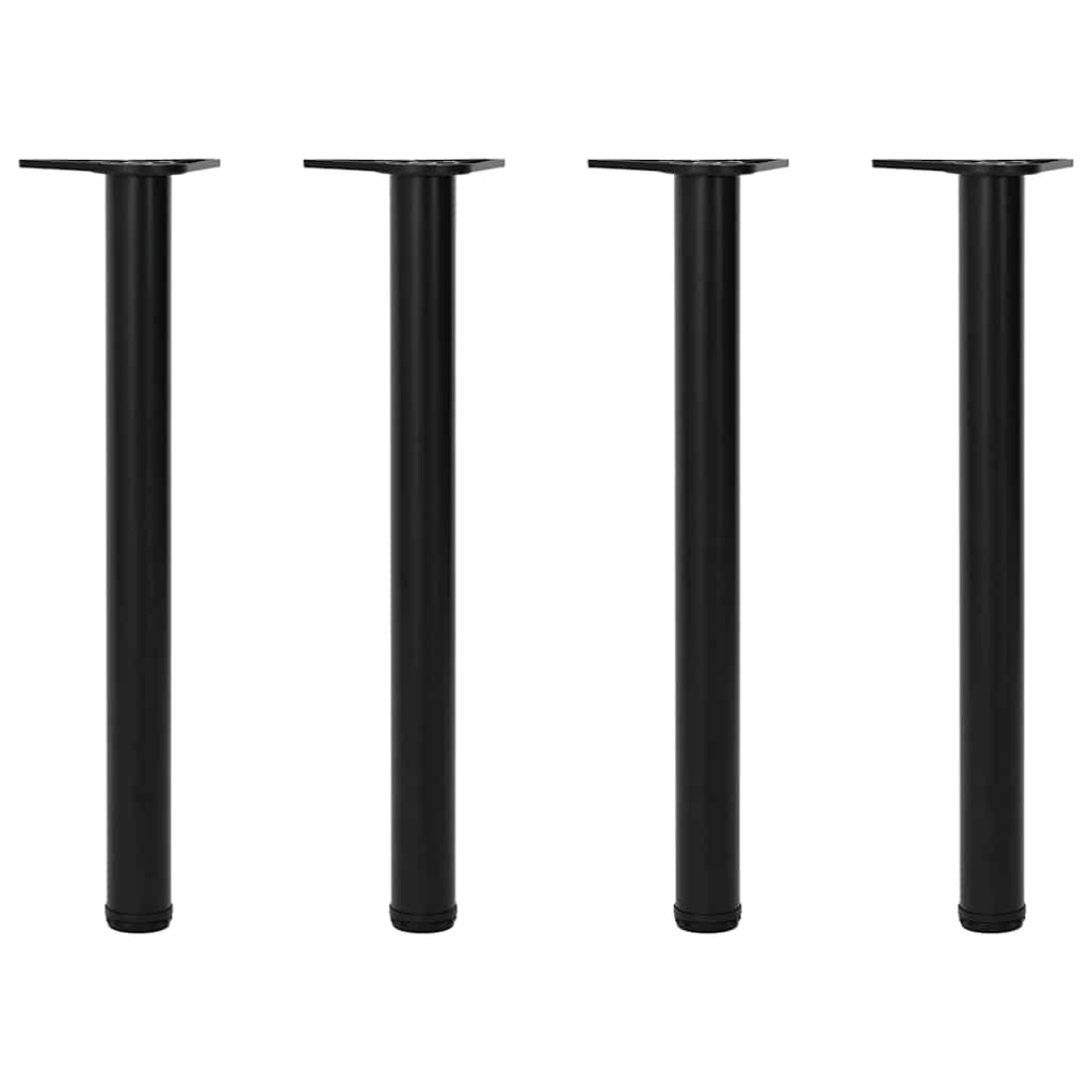 Set Gambe per Tavolo 4 pz Nere Regolabili in Altezza 710 mm