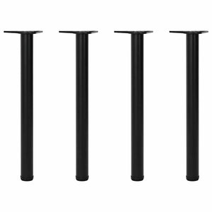 Set Gambe per Tavolo 4 pz Nere Regolabili in Altezza 710 mm