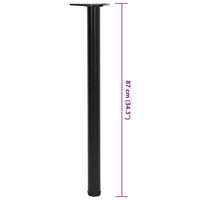 Set Gambe Tavolo Altezza Regolabile Nere 870 mm 242149